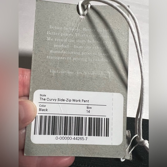 Everlane Curvy Side Zip Work Pants Black Size 14 NWT Classic  Office Slim - Picture 6 of 7